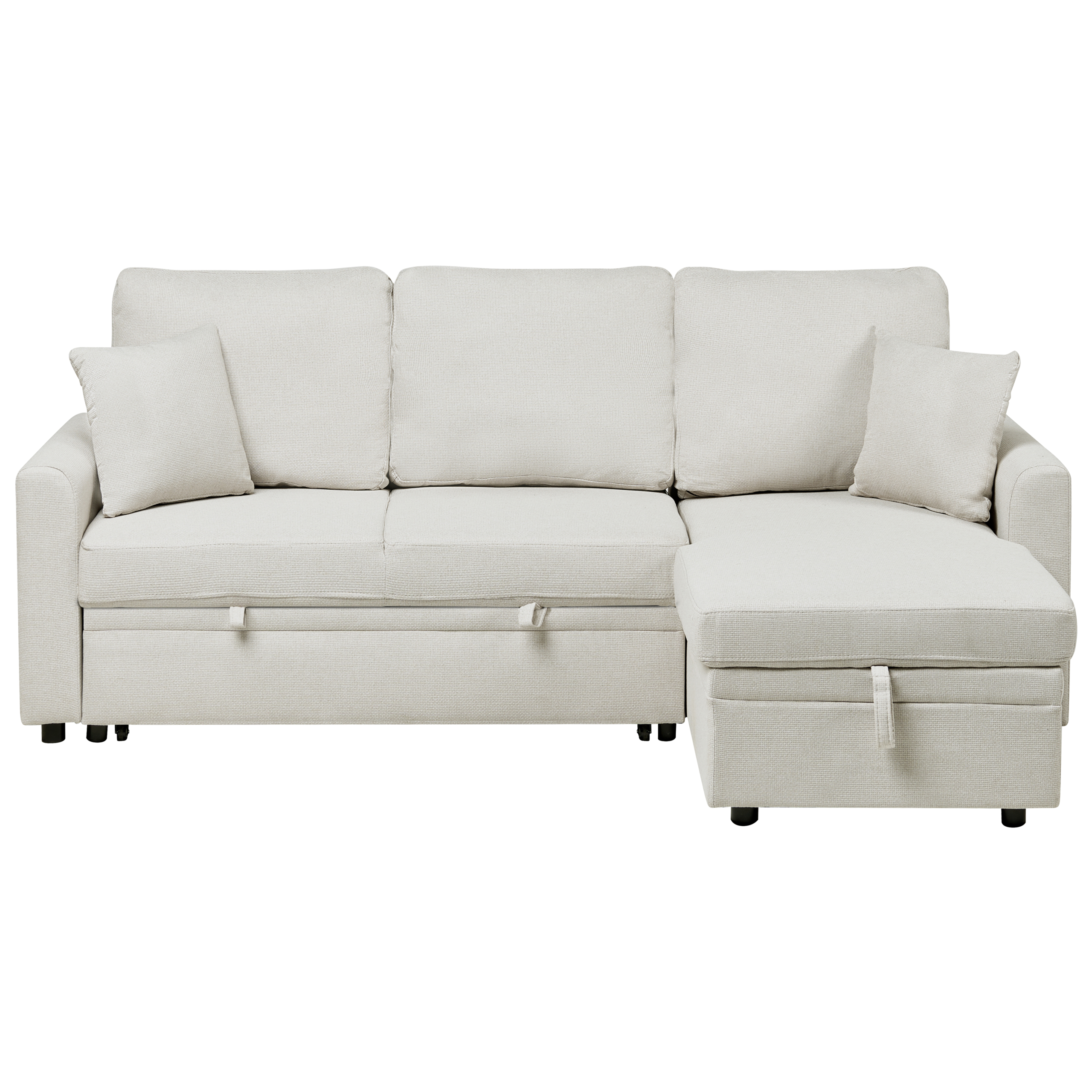 Kulmavuodesohva 3-istuttava NASSJO keinopellava Vaaleanbeige Vasen