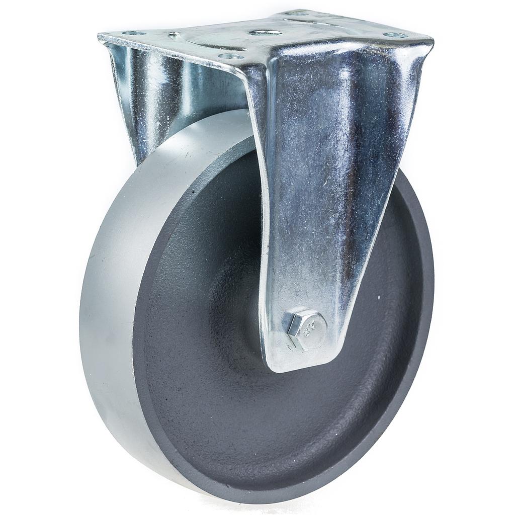 200mm kiinteä kääntöpyörä, jossa on harmaa valurautapyörä