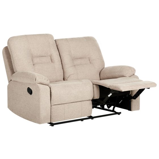 Manuaalisesti säädettävä sohva 2-istuttava BERGEN kangas Beige