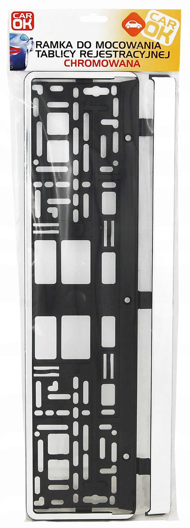 Yleiskäyttöinen kromi rekisterikilven runko