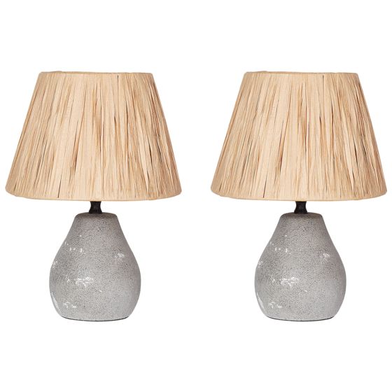 Pöytävalaisinsetti 2 kpl ARWADITO keramiikka Harmaa