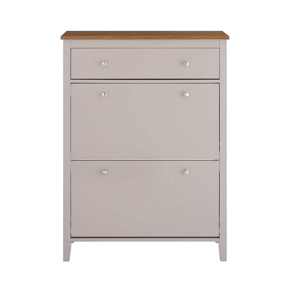 SoBuy Kenkäkaappi 2 taittuvaa ovea vaaleanruskea puu 78x24x108 cm FSR89-KA