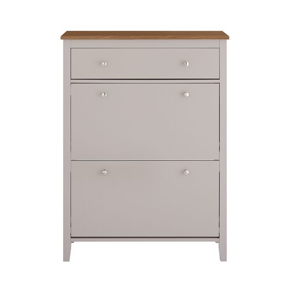 SoBuy Kenkäkaappi 2 taittuvaa ovea vaaleanruskea puu 78x24x108 cm FSR89-KA