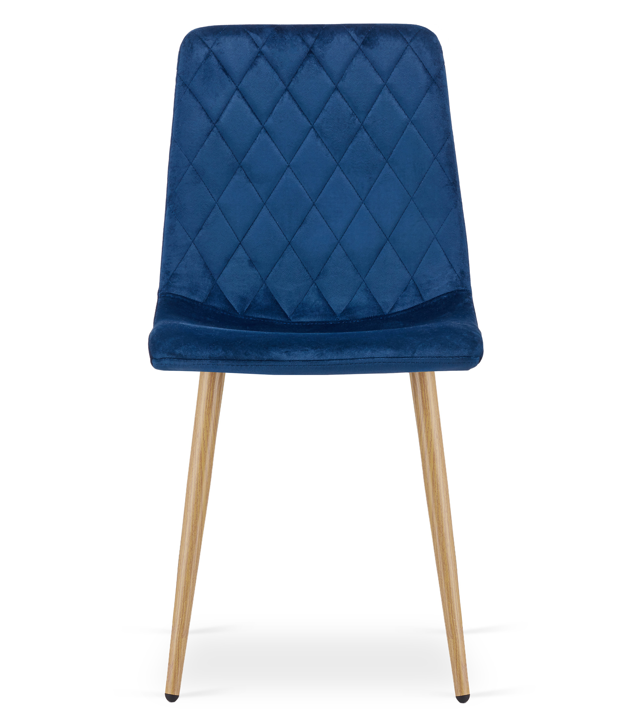Tuoli - Leobert - TURIN - sametti tummansininen/puujalat - 44,5x53x88,5 cm