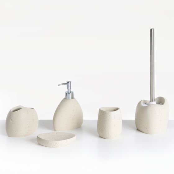 Kylpyhuonesetti 5 osaa COATA Vaaleanbeige