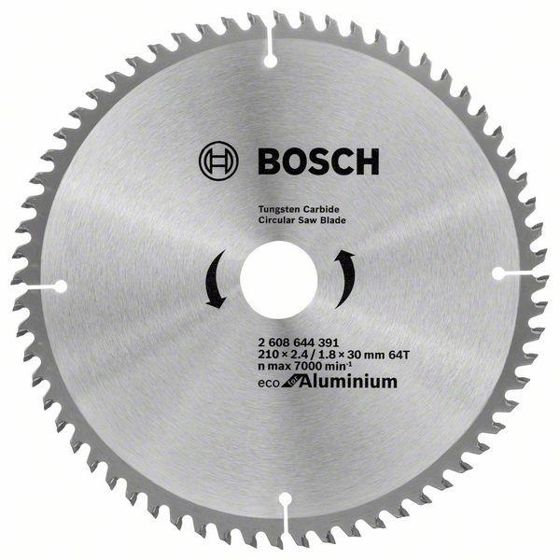 Bosch Eco for Aluminium -Pyörösahanterä 210x30 mm, 64 hammasta