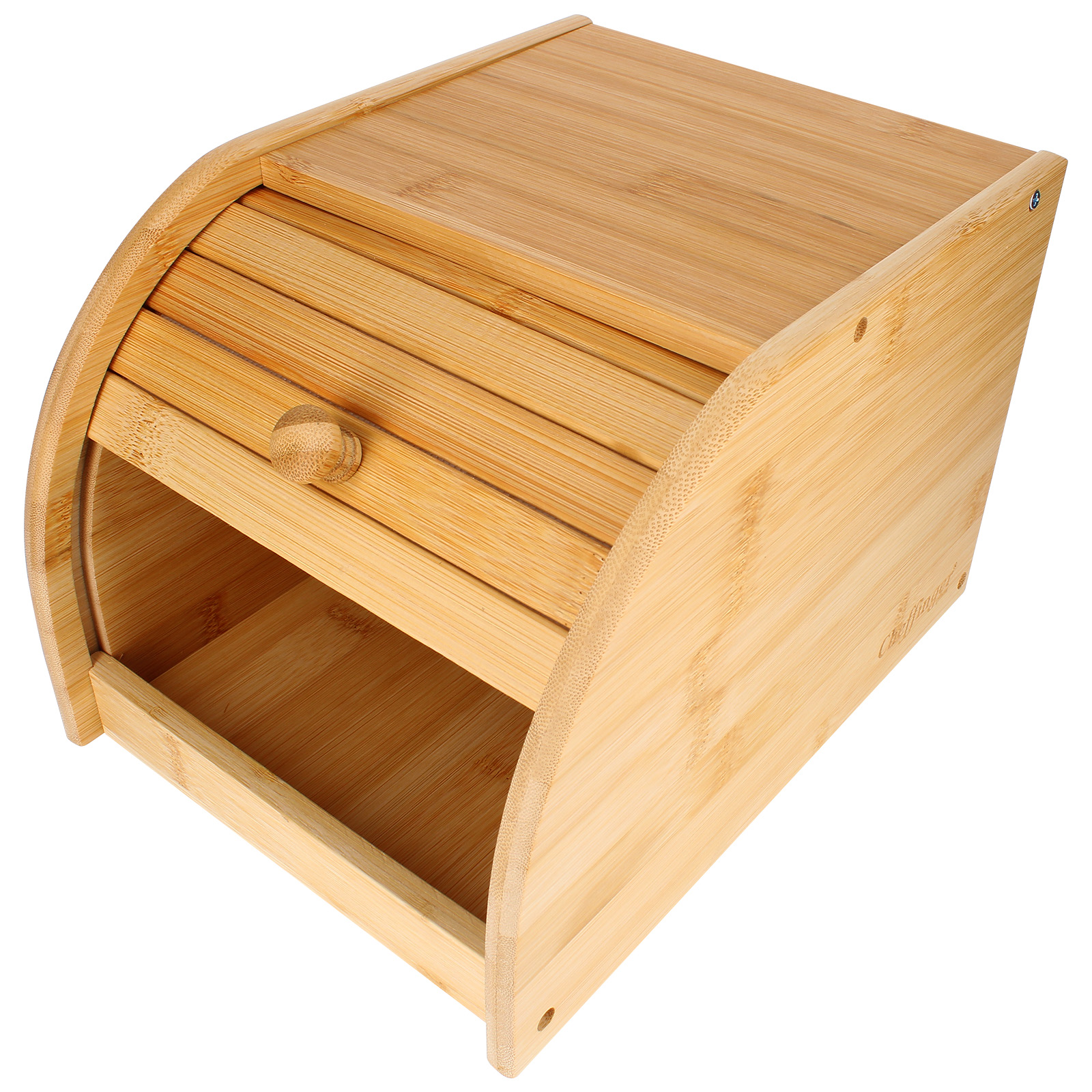 Leipälaatikko luonnonbambusta, liukuva avaus, kompakti, erittäin käytännöllinen
