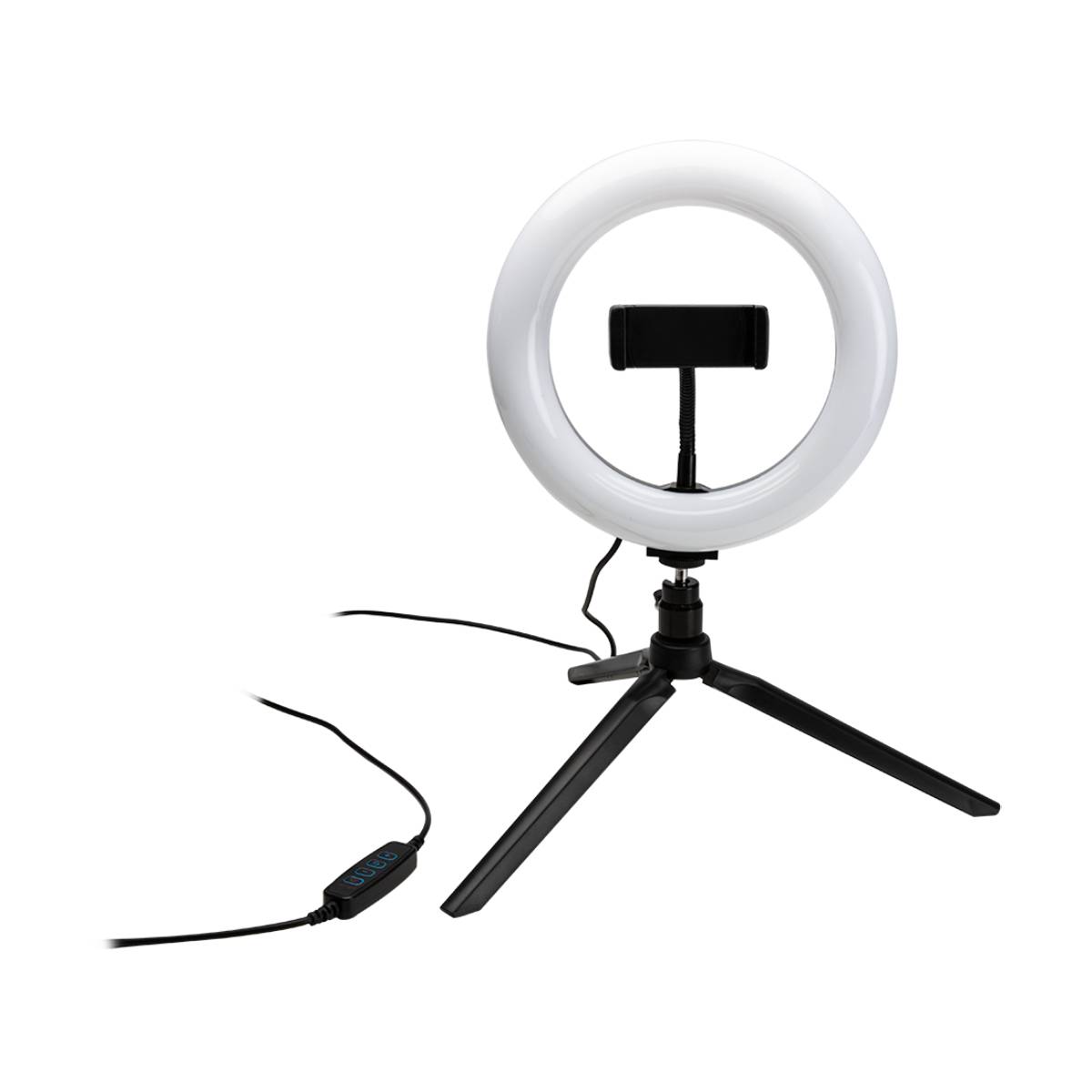 Vaikuttaja Sarja XL Valo Rengas 20cm Valkoinen Jalusta 1.6m