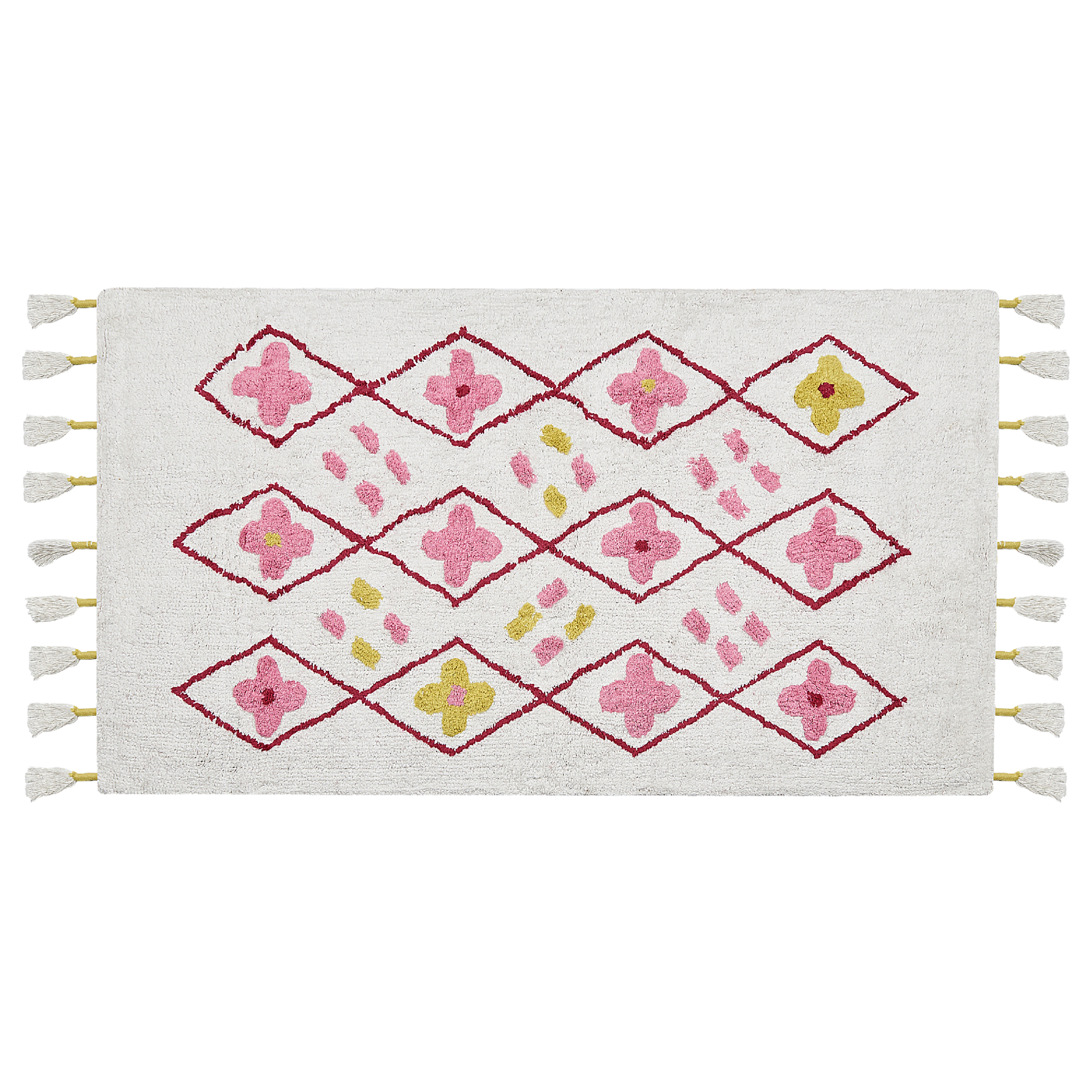 Lastenhuoneen matto CAVUS Valkoinen 80 x 150 cm puuvilla