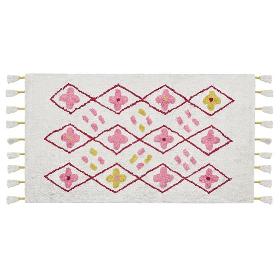 Lastenhuoneen matto CAVUS Valkoinen 80 x 150 cm puuvilla