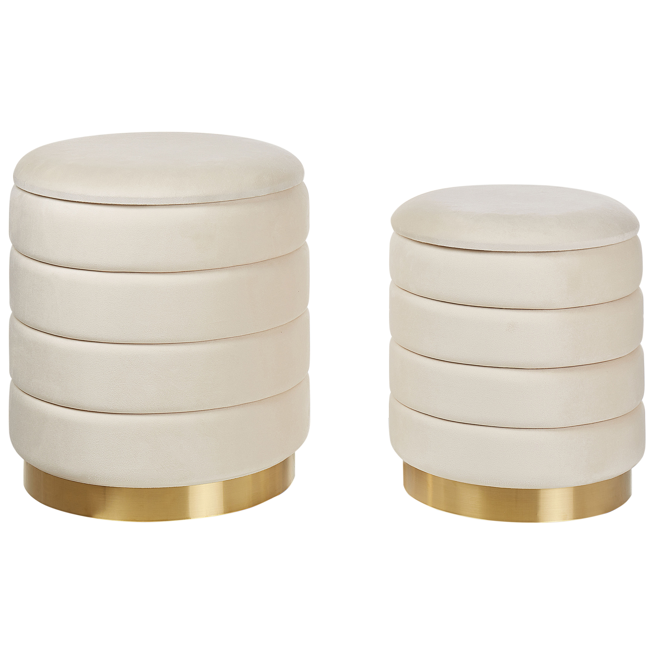 Säilytysrahisetti 2 kpl GARLAND Sametti Vaaleanbeige