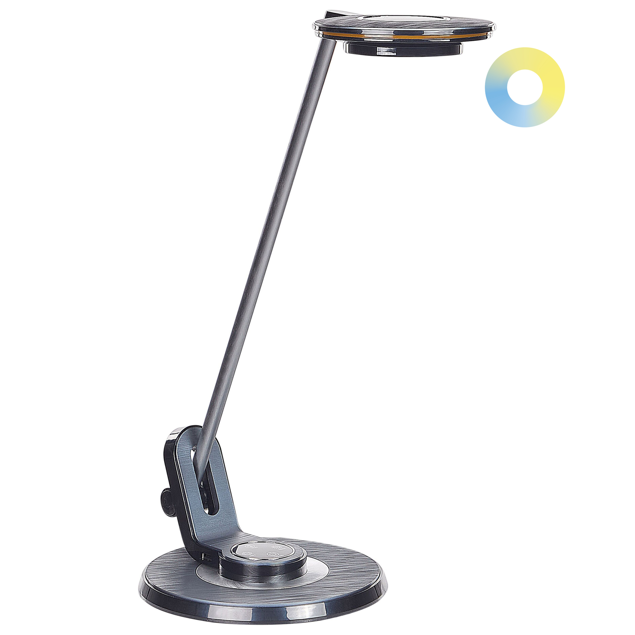 Työpöydän LED-valaisin CORVUS himmentimellä metalli Musta