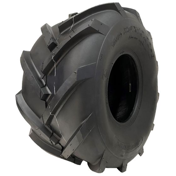 20x10.00-8 avoimella keskiosalla varustettu rengas, piikkikuvioitu, Rotovator-tyyppinen, teollisuuslaitteisto, Wanda P328