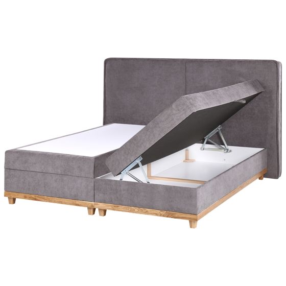 Jenkkisänky säilytystilalla kangas DYNASTY 180 x 200 cm Ruskeanharmaa