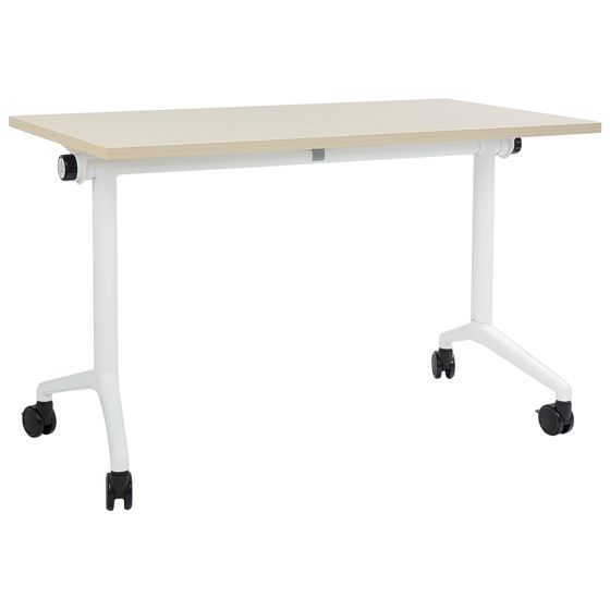 Taitettava työpöytä CAVI Vaaleanruskea 120 cm 60 cm pyörillä