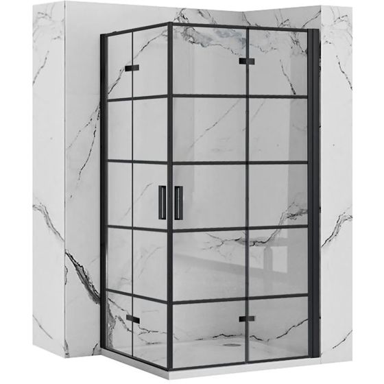REA Suihkukaappi MOLIER DOUBLE 80x100 musta, 80X100X190CM