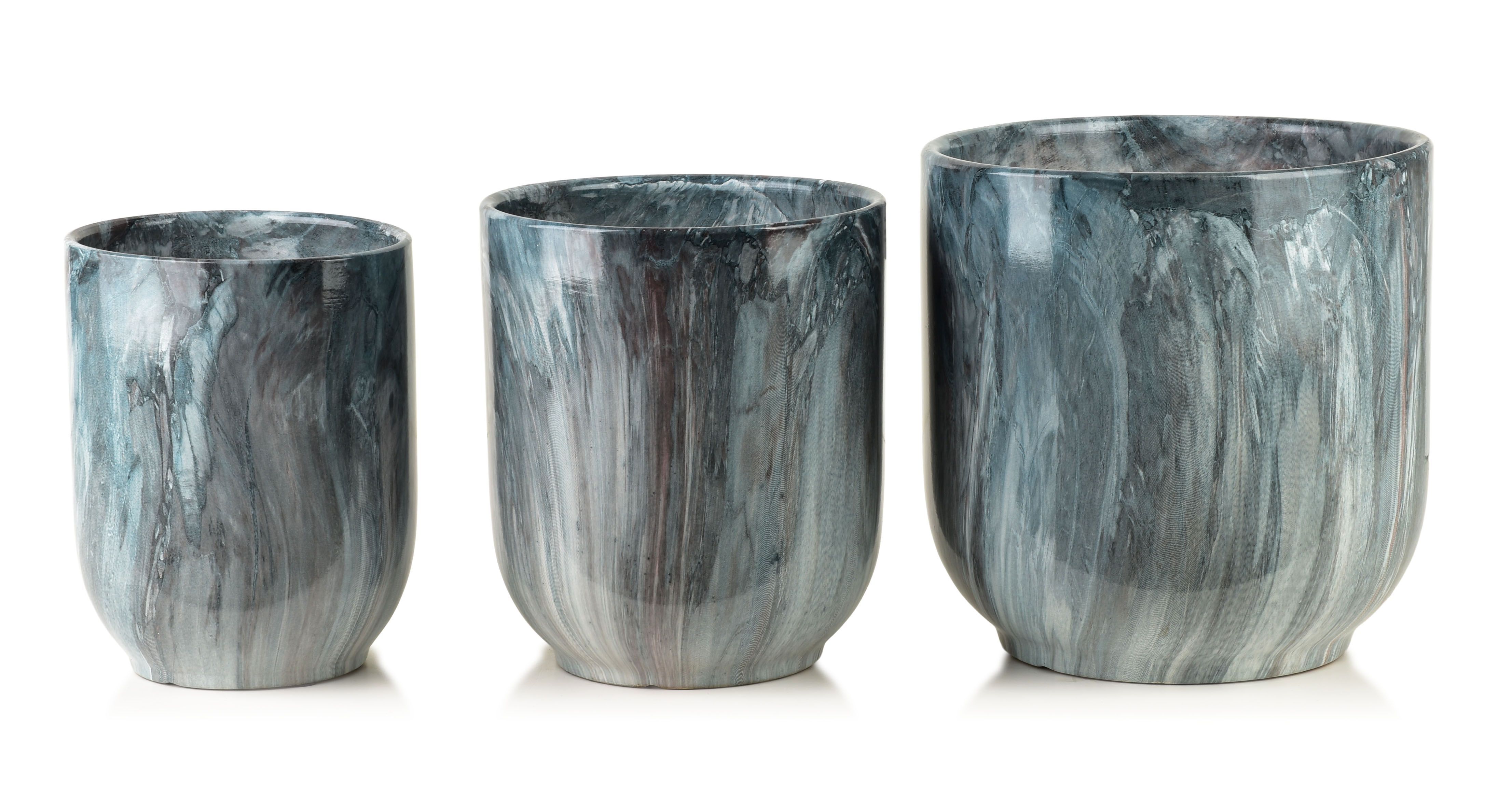 Suojaruukut keramiikka MONDEX Neva Marble 28x28x29 sininen 3kpl