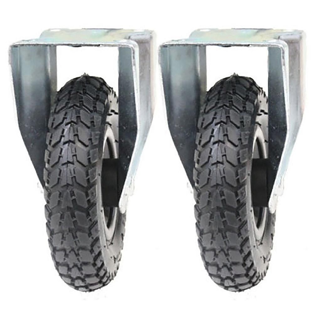 2 kpl:n sarja - 200mm Muovinen pneumaattinen kiinteä pyörä 100Kg.