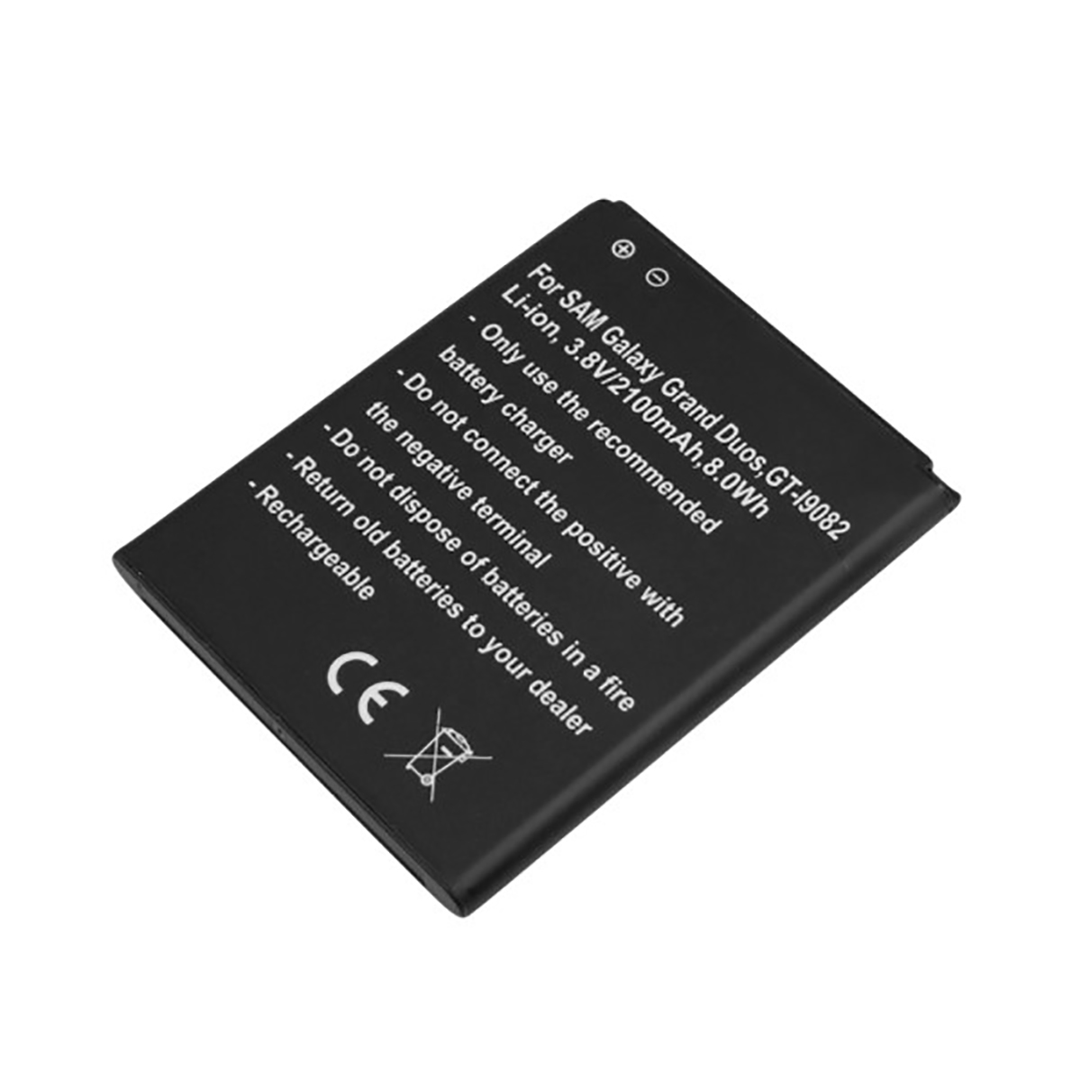 Akku Samsung Galaxy Grand Duos GT-I9082 Li-ion 3,8V 2100mAh 8Wh