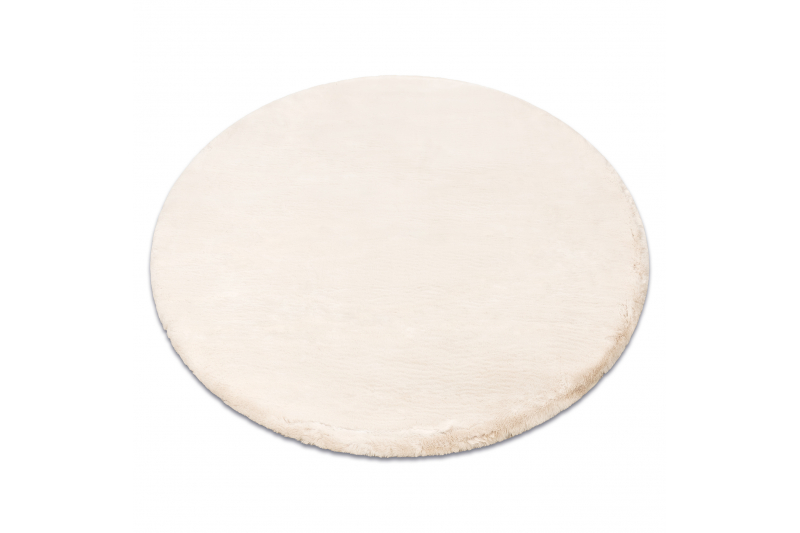 Pyöreä teddy-matto hiekka/beige pyöreä 200 cm