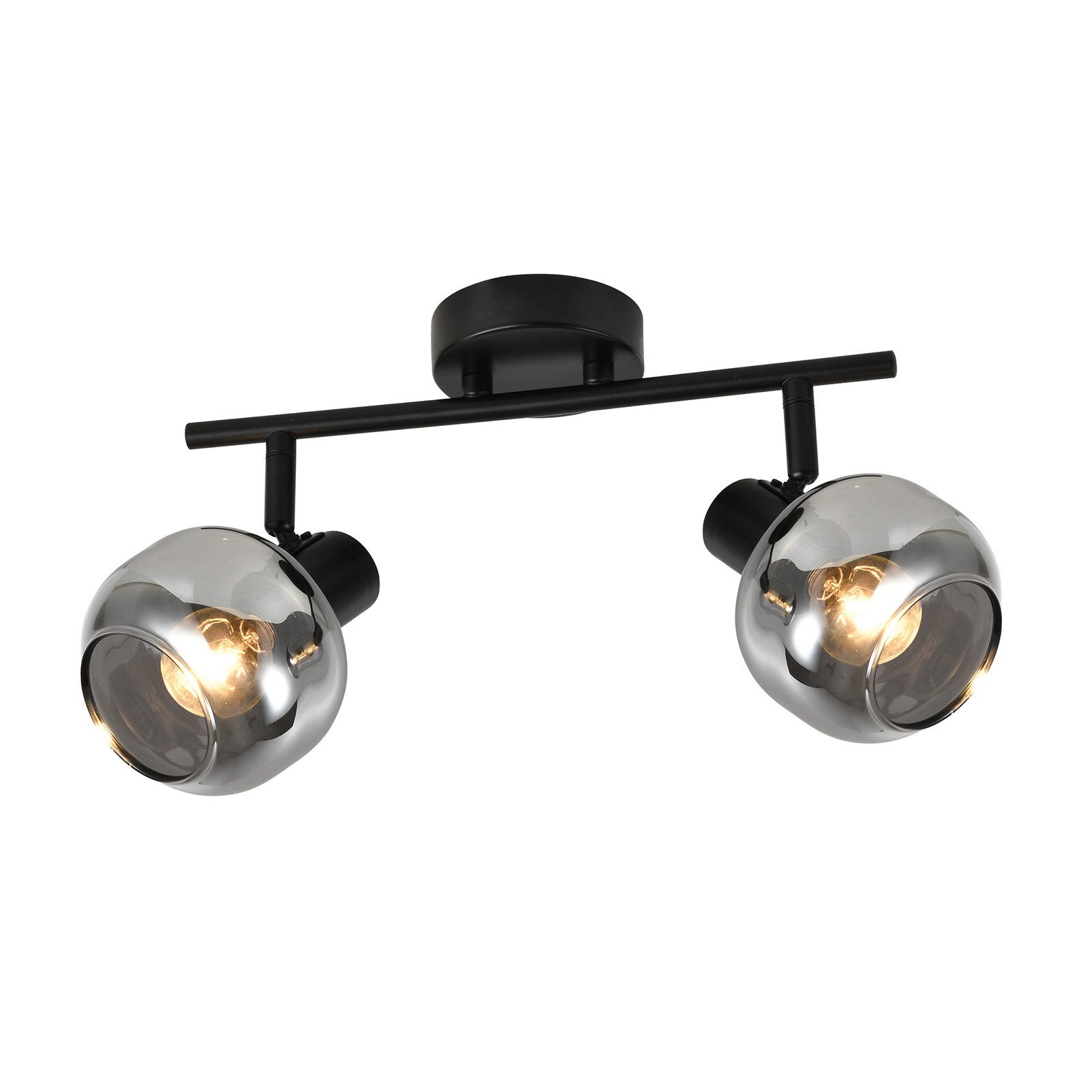 NETTLIFE kattokohdevalaisin musta kattokohdevalaisin GU10-2 355° pyörivä moderni