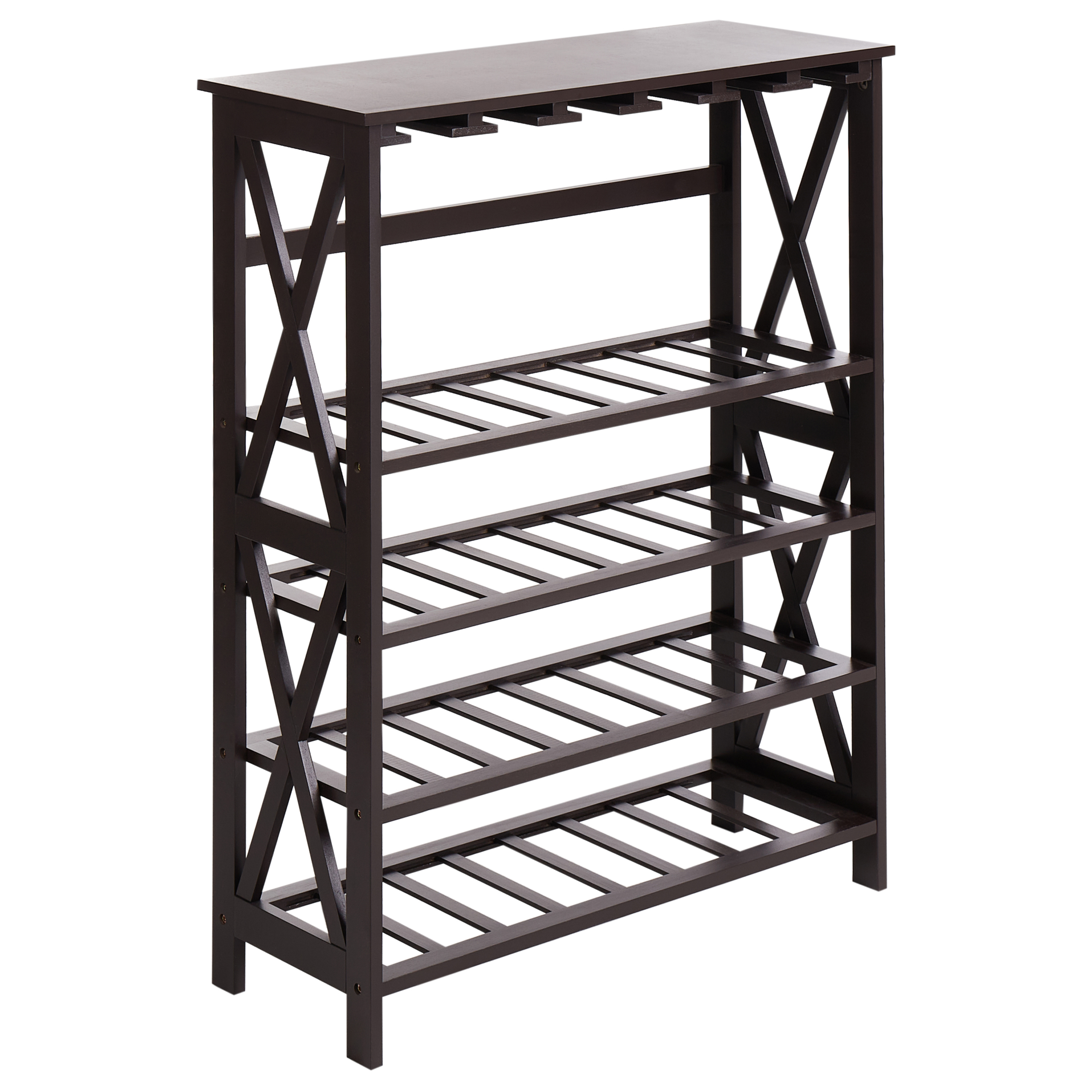 Viinipulloteline ROTHESAY Tummanruskea