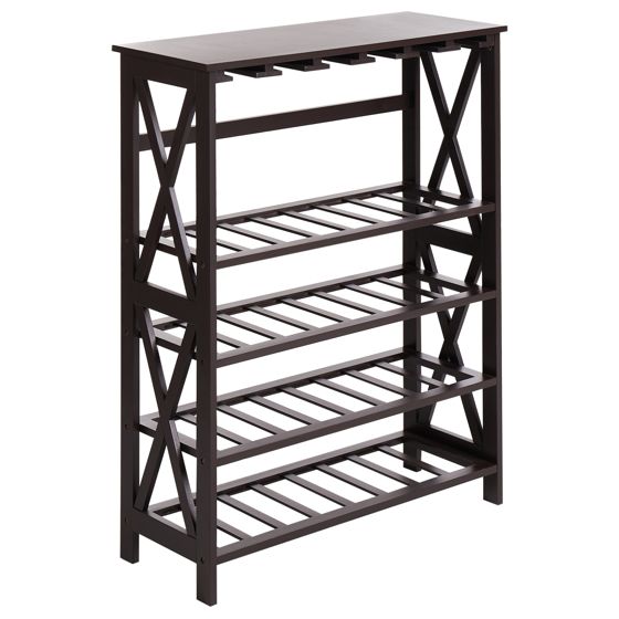 Viinipulloteline ROTHESAY Tummanruskea