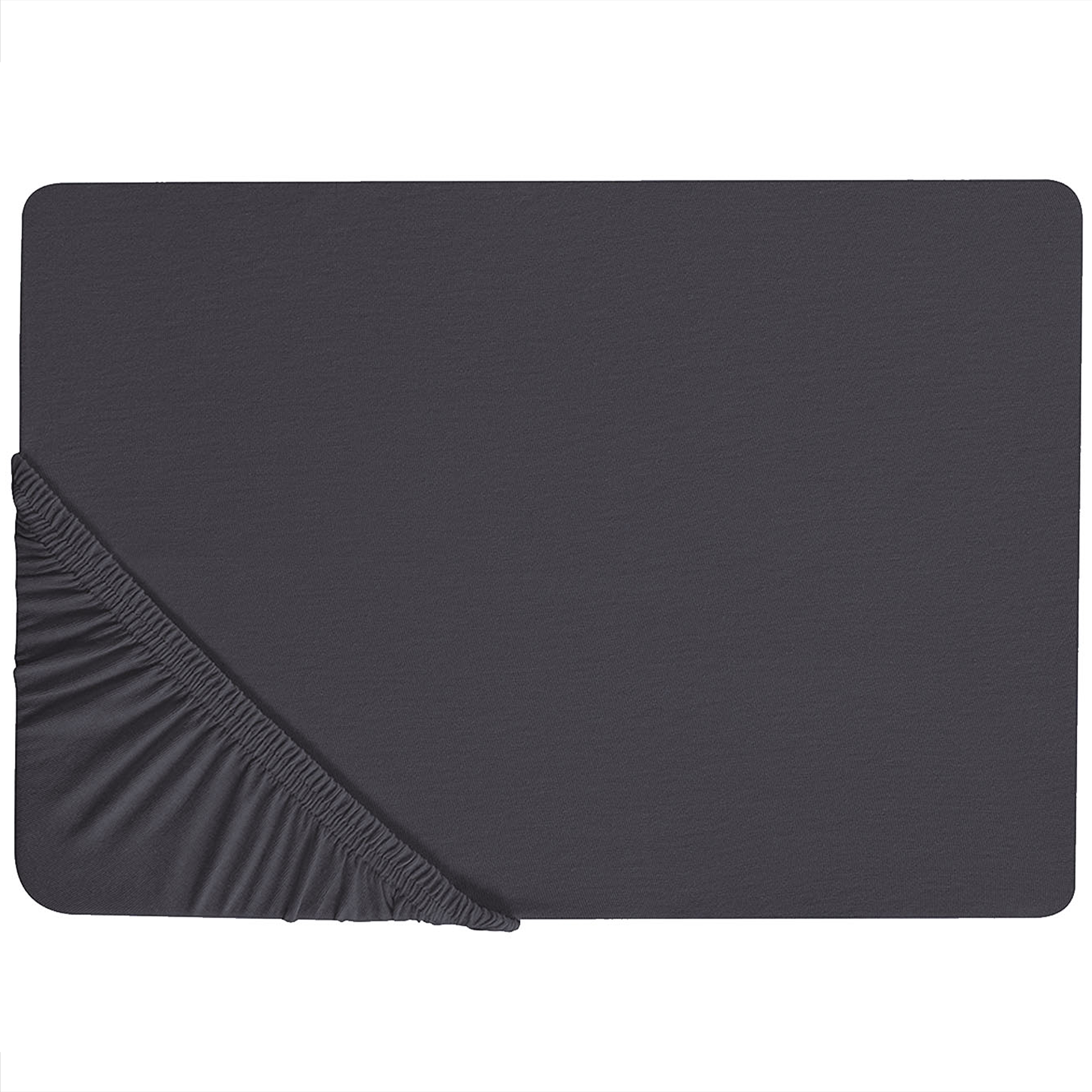 Muotoonommeltu lakana HOFUF 90 x 200 cm Puuvilla Musta