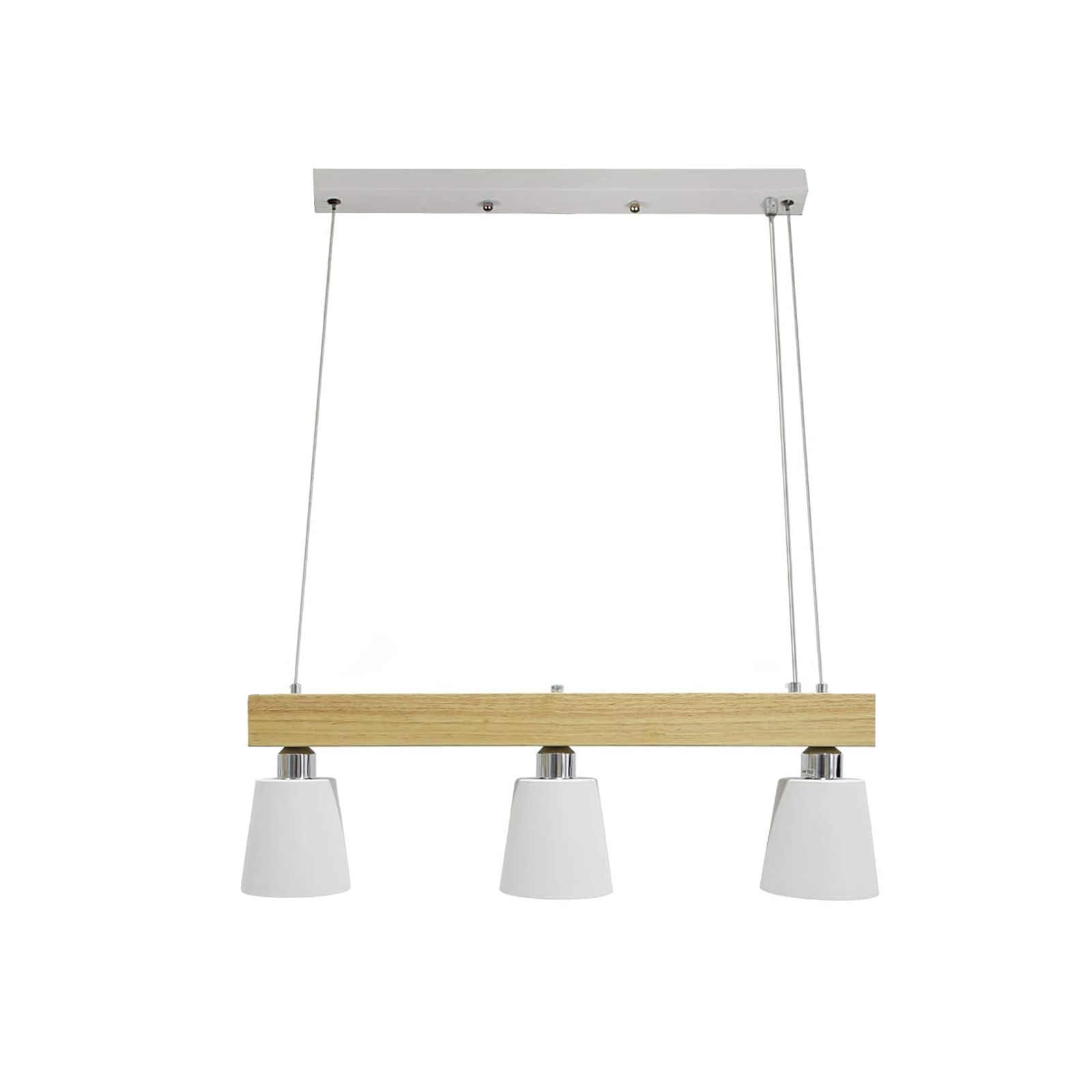 NETTLIFE puinen, riippuvalaisin, 3 liekkiä, lämmin Valkoinen Vintage, säädettäväKorkeus Valkoinen, E27, max.25W