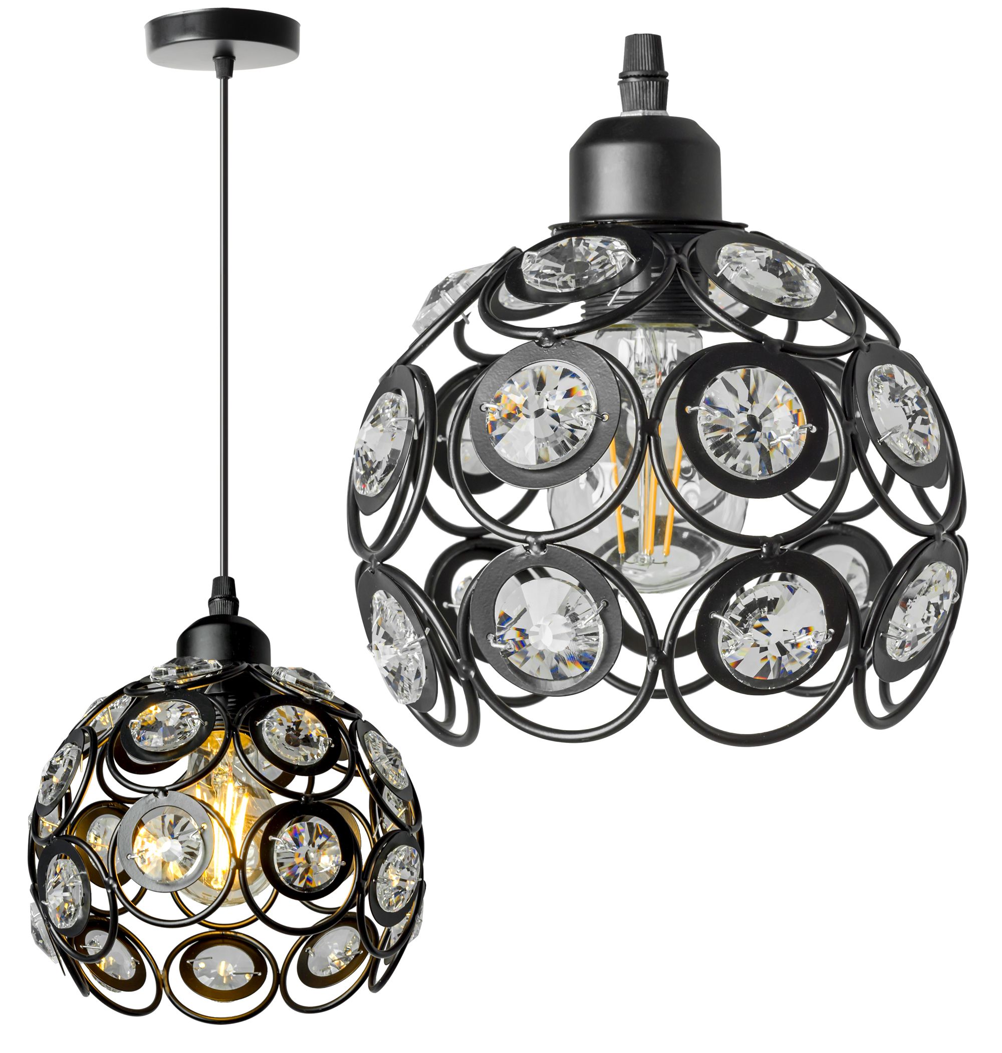 TOOLIGHT riippuva kattovalaisin APP206-1CP musta, 14, 5x18x80cm