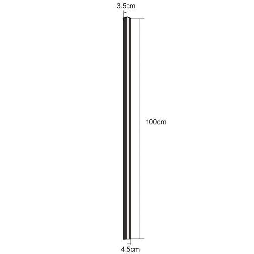 NETTLIFE 2 LED-seinävalaisinta sisäseinävalaisin 100CM musta moderni muotoilu himmennettävä lämmin valkoinen