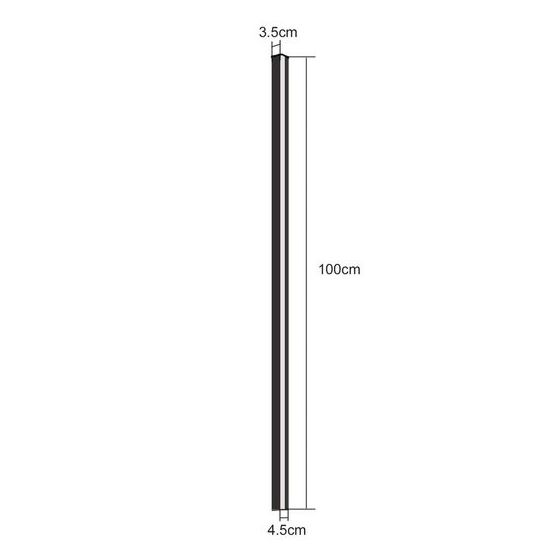 NETTLIFE 2 LED-seinävalaisinta sisäseinävalaisin 100CM musta moderni muotoilu himmennettävä lämmin valkoinen