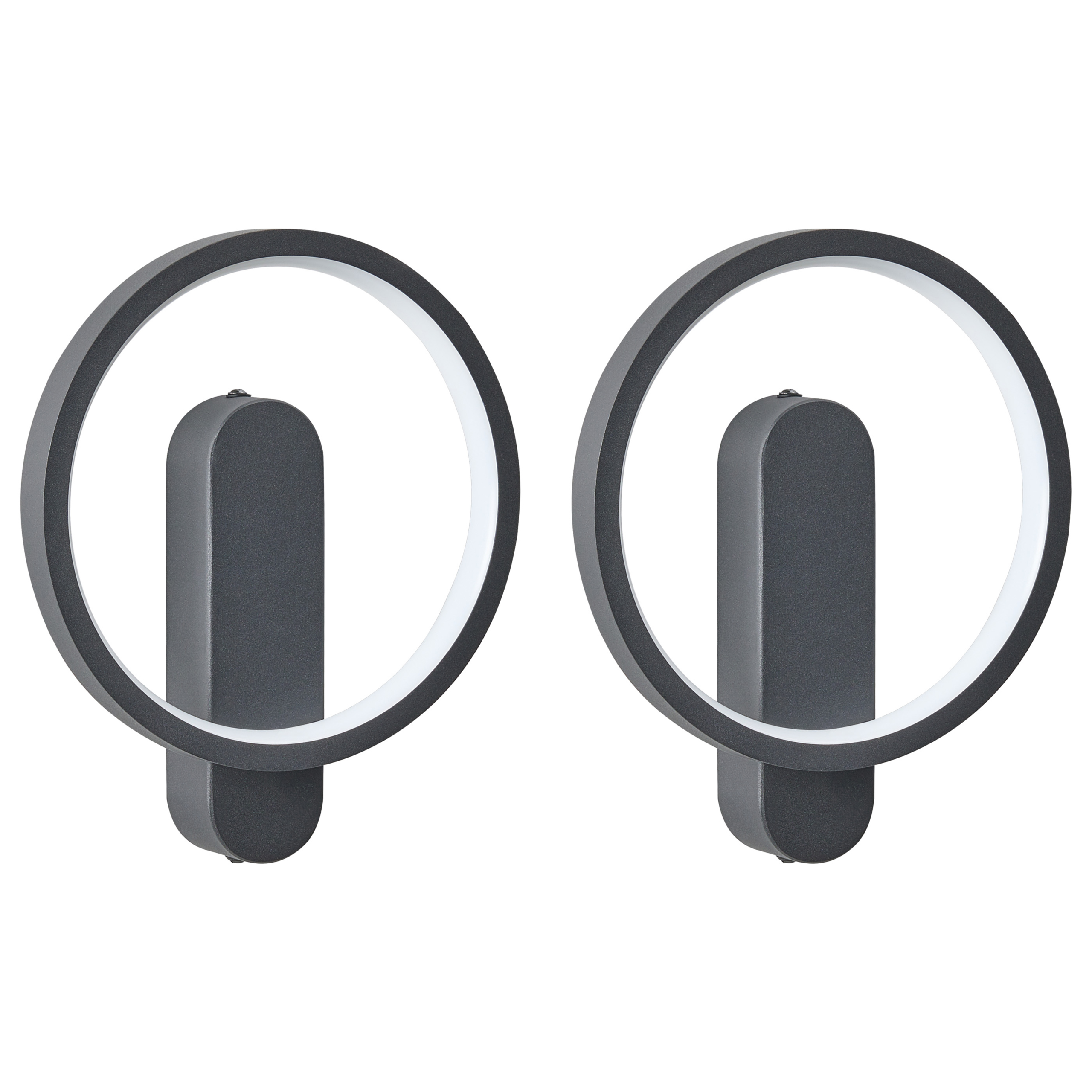 Seinävalaisinsetti 2 kpl BLIES LED-valo metalli Musta