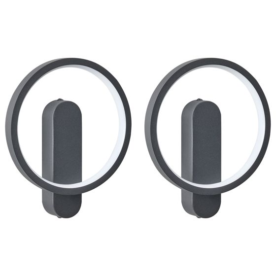 Seinävalaisinsetti 2 kpl BLIES LED-valo metalli Musta