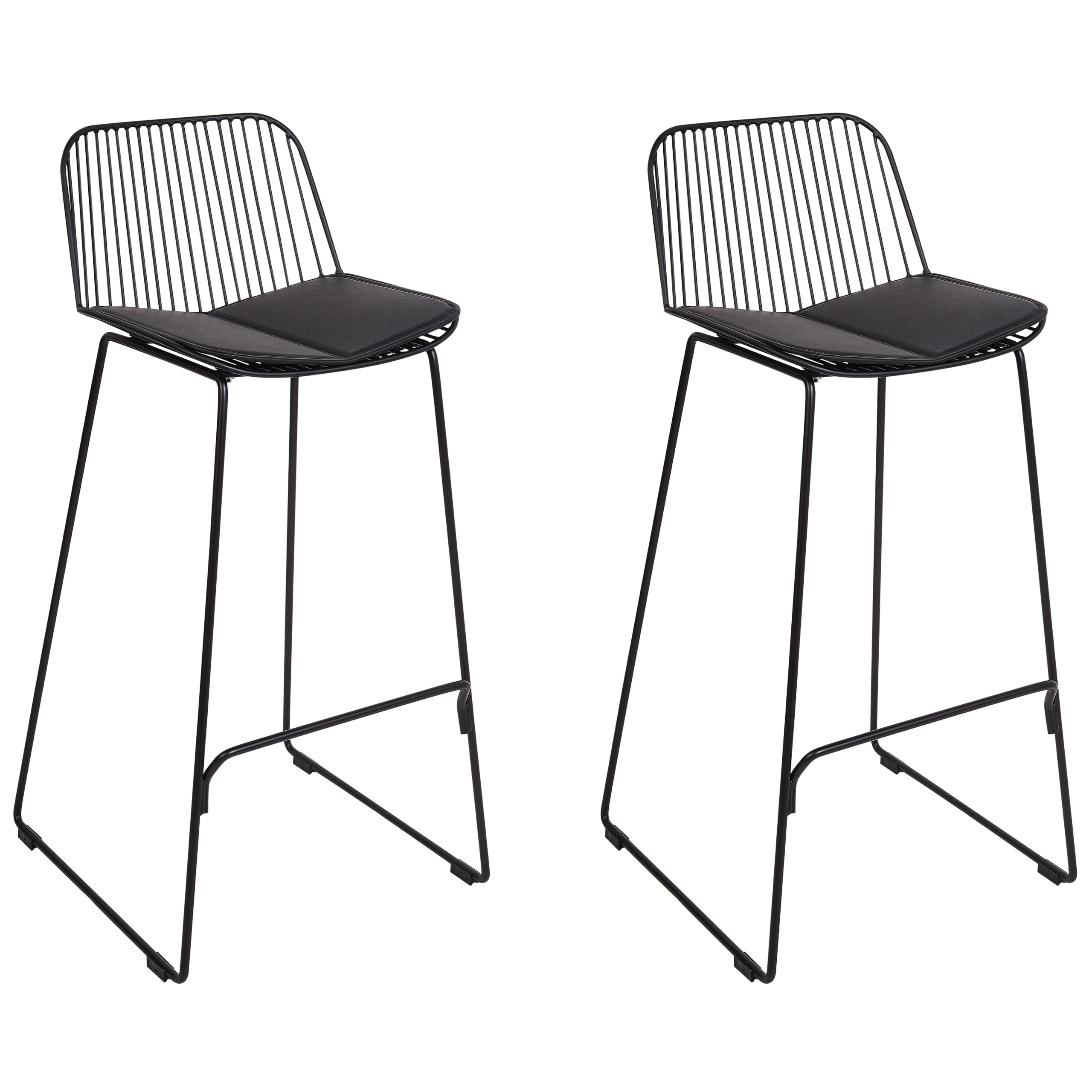 Baarituolisetti 2 kpl PENSACOLA metalli Musta