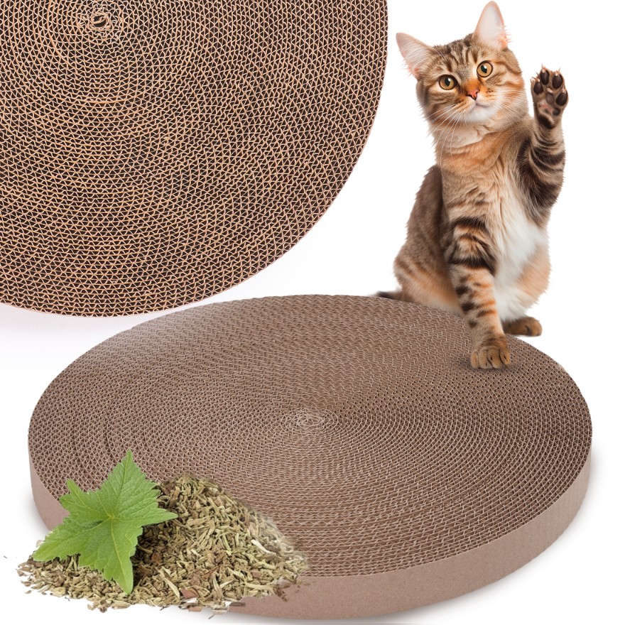 Kissan raapimispuun vaihdettava sisäosa – pyöreä, suuri, ekologinen pahvi