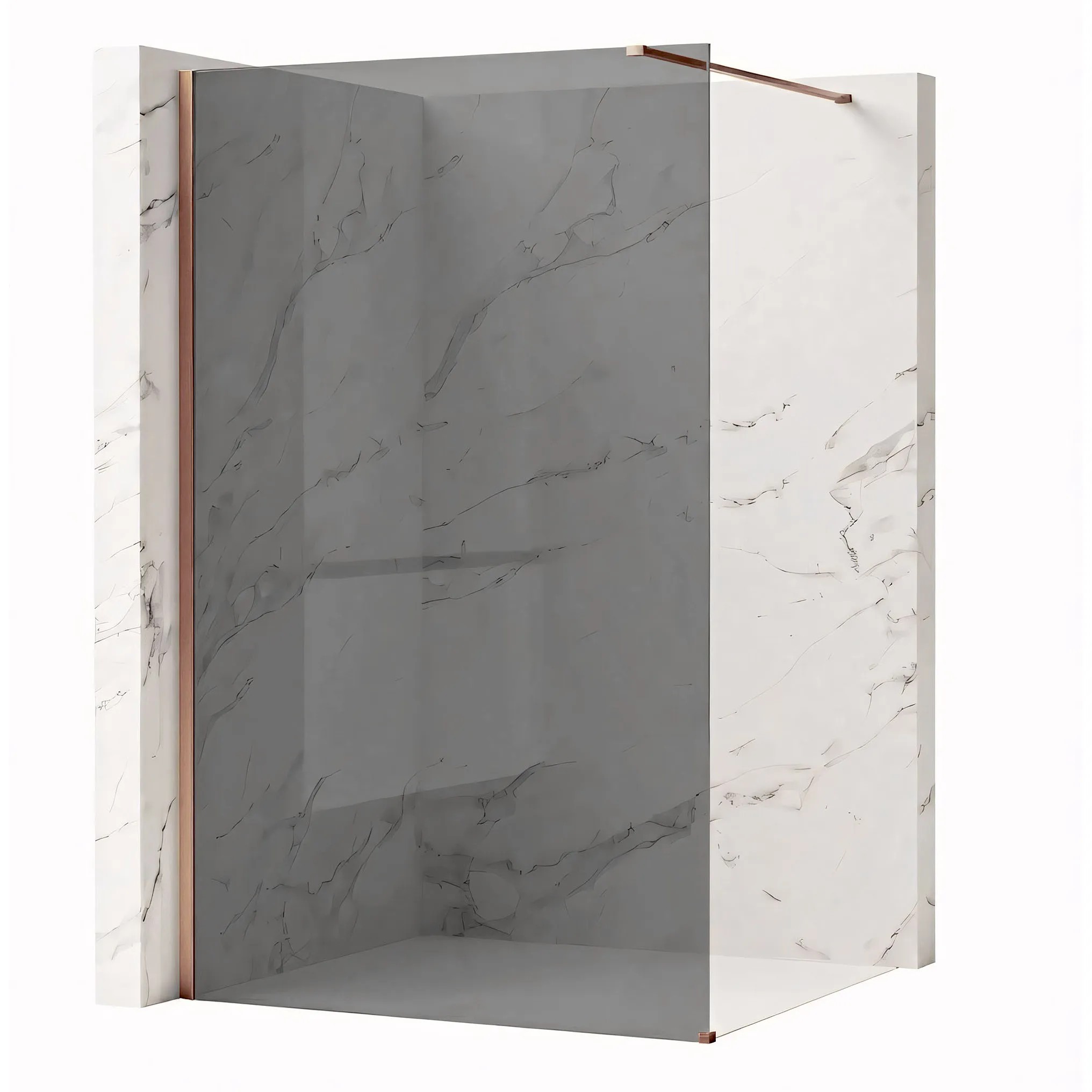 REA Suihkuseinä Flexi Grey 80 Harjattu kupari, 80X195CM