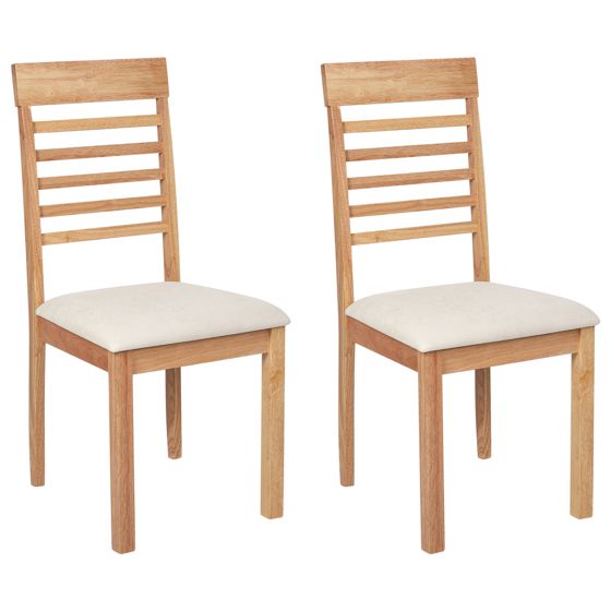 Ruokatuolisetti 2 kpl ORTLEY Puu Vaaleanruskea/beige