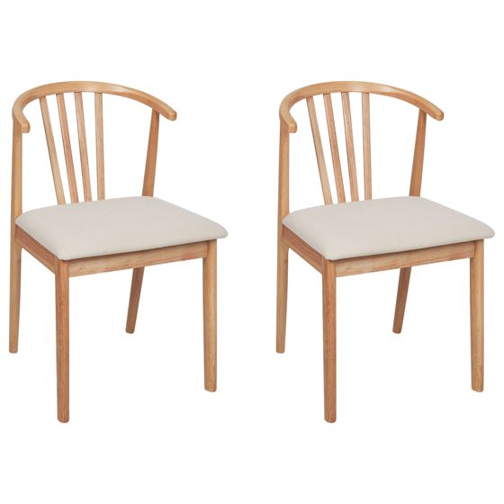 Ruokatuolisetti 2 kpl CRAIG puu Vaaleanruskea