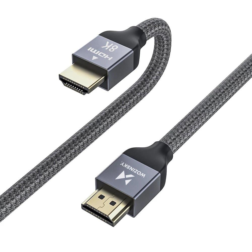 HDMI 2.1 -kaapeli 8K 60 Hz 48 Gbps 4K 120 Hz 2K 144 Hz 1 m Hopea