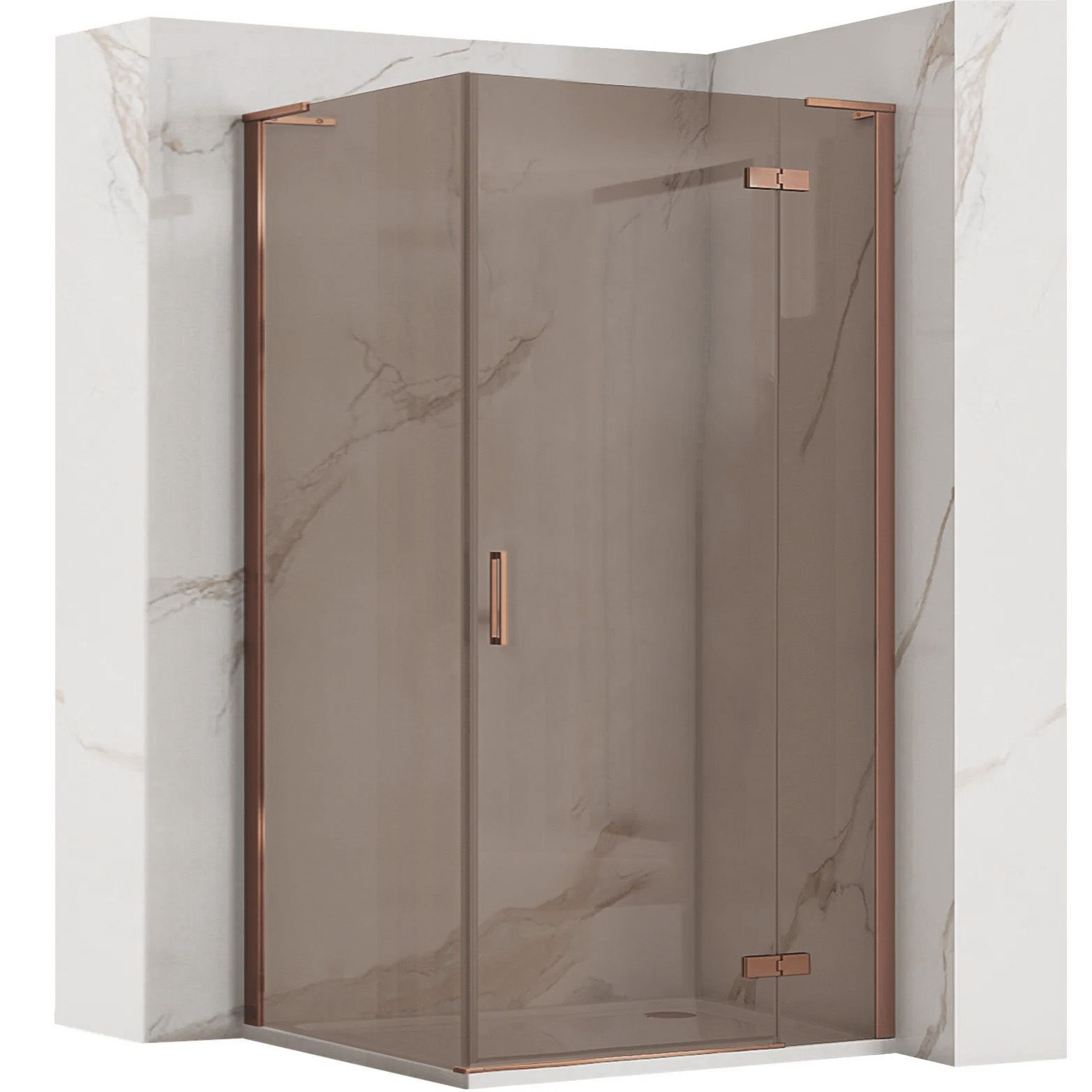 REA Suihkukaappi Hugo 80x80 harjattu kupari, 80X80X200,5CM