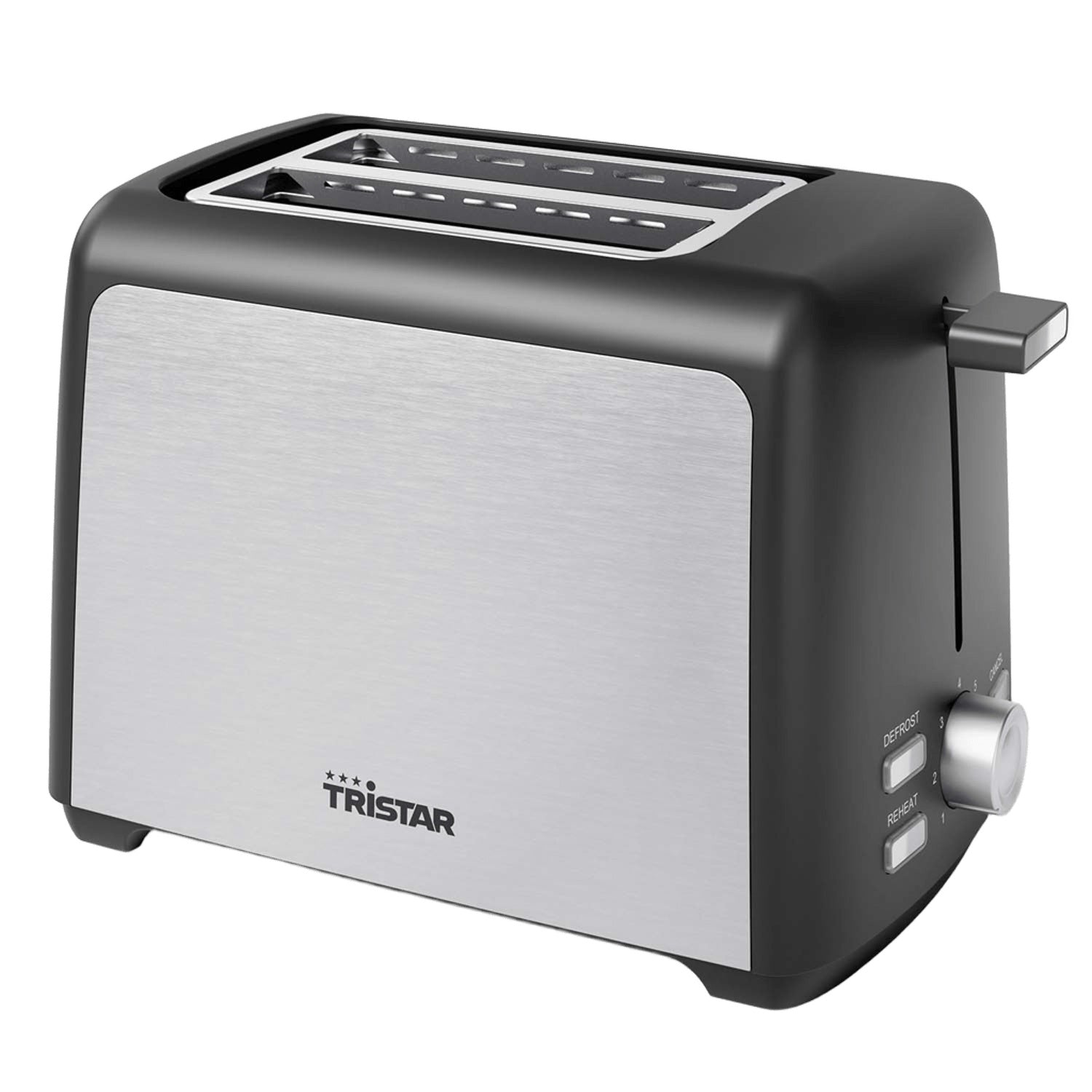 2-siivun ruostumattomasta teräksestä valmistettu leivänpaahdin, 800 W