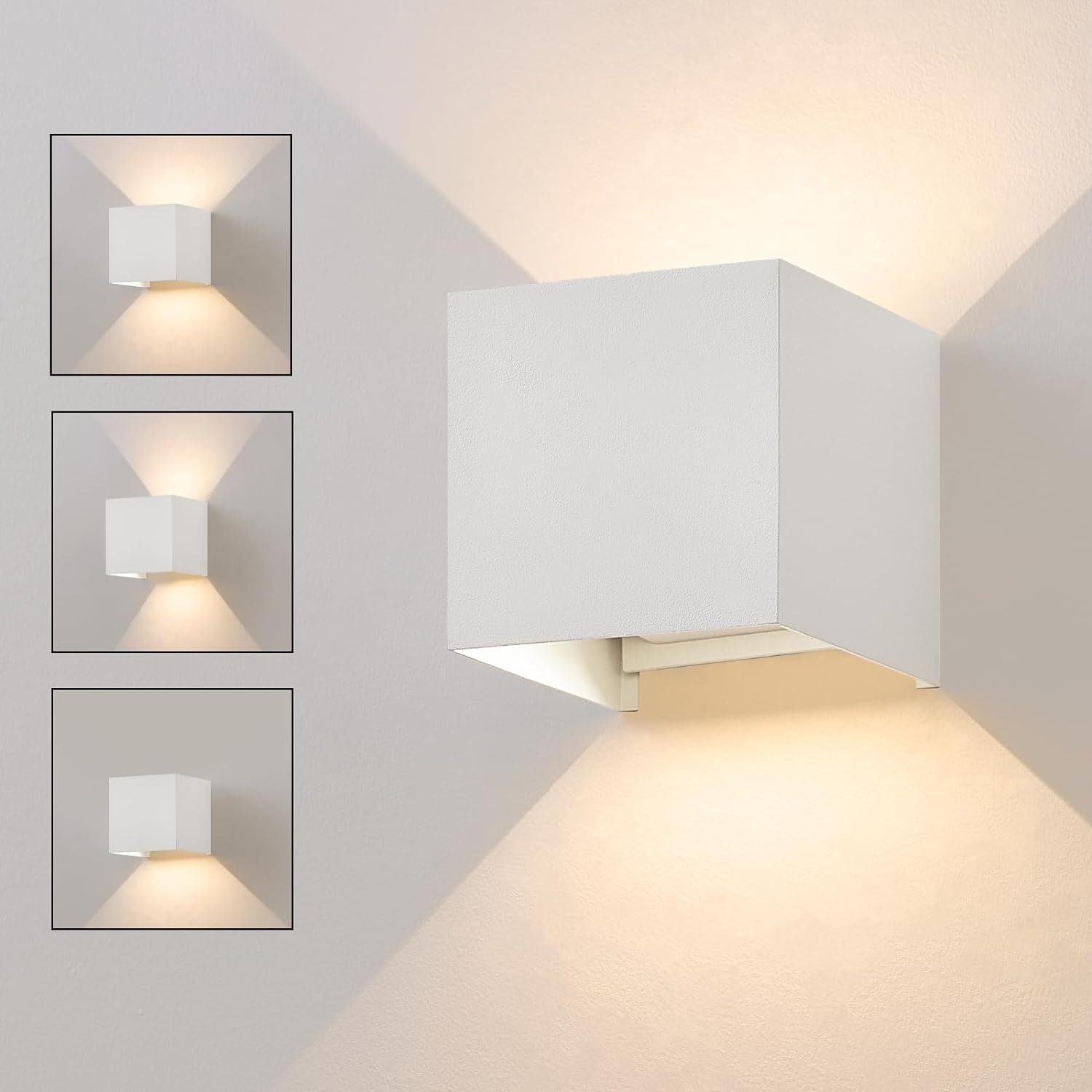 NETTLIFE Sisäseinävalaisin - Ylös - alas, Ulkoseinävalaisin, Musta, LED Ulkoseinävalaisin, 5W, IP65, Lämmin Valkoinen