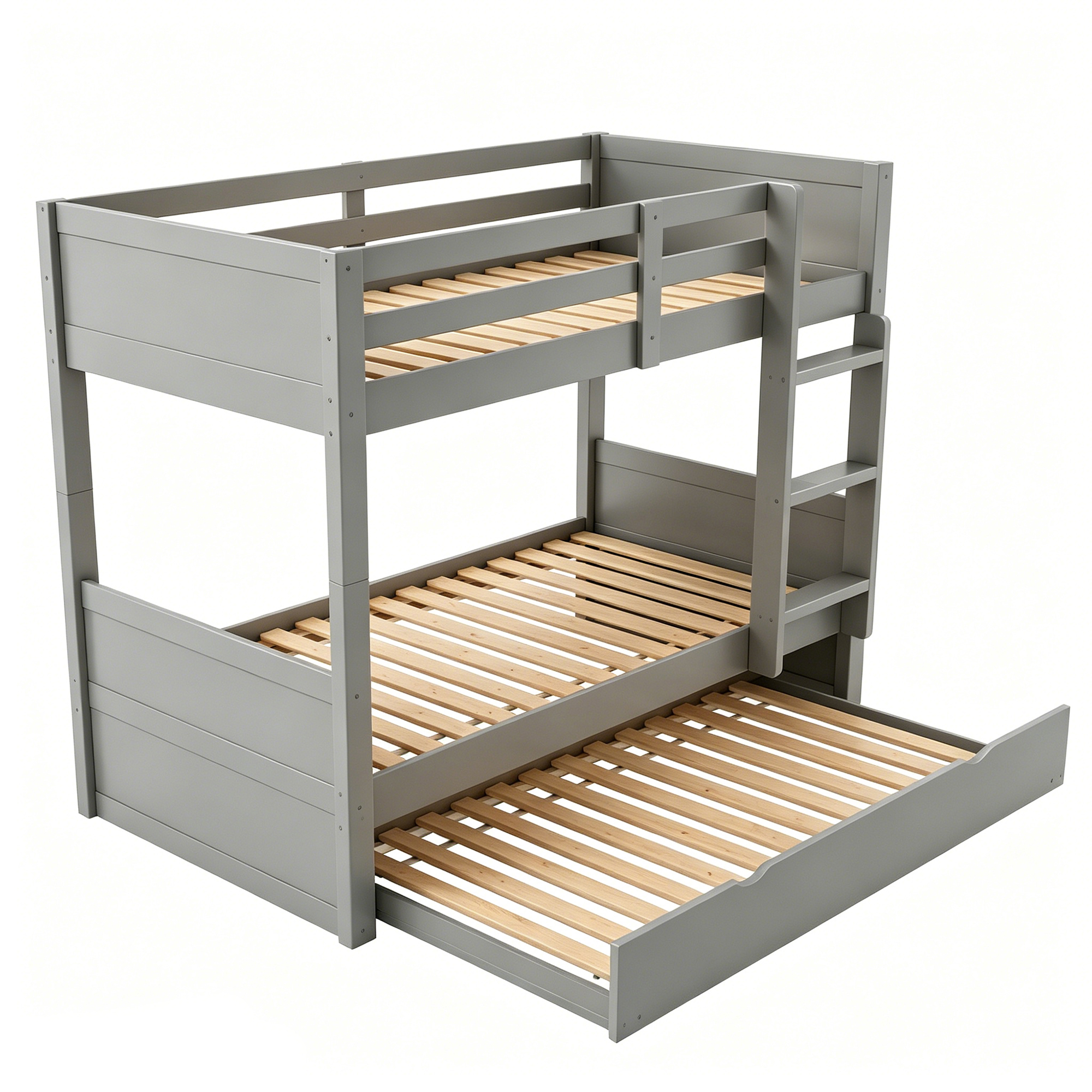 sänky 90x200 cm turva-aidat säleikkö päällä ja alhaalla graa