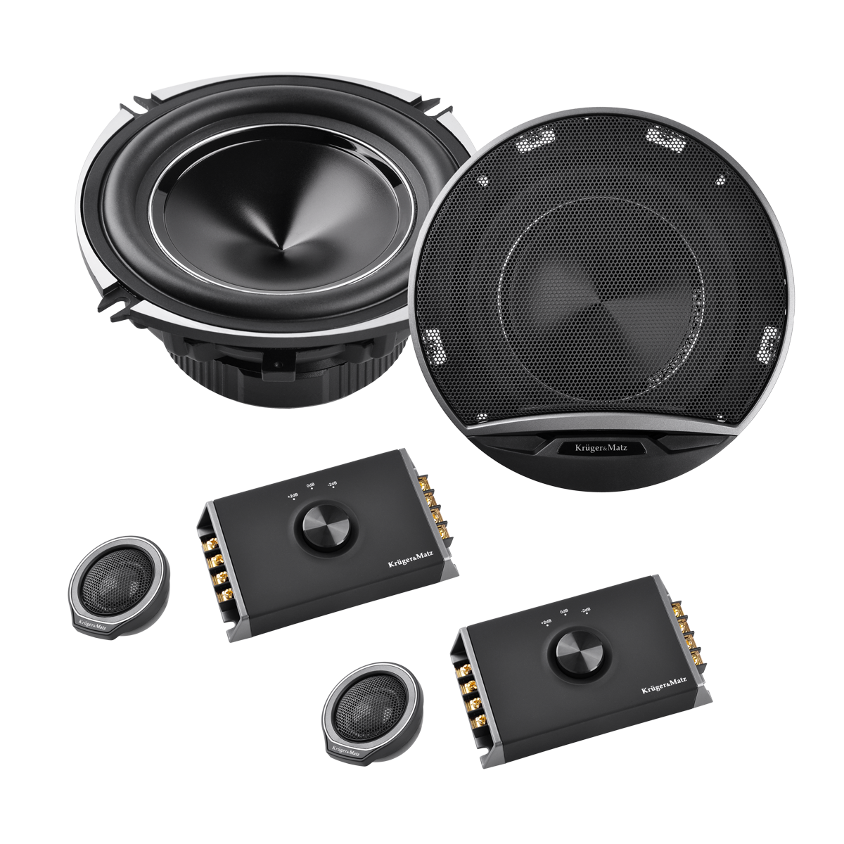 Autokaiuttimet 5'' 100W diskanttikaiutin ja bassosetti