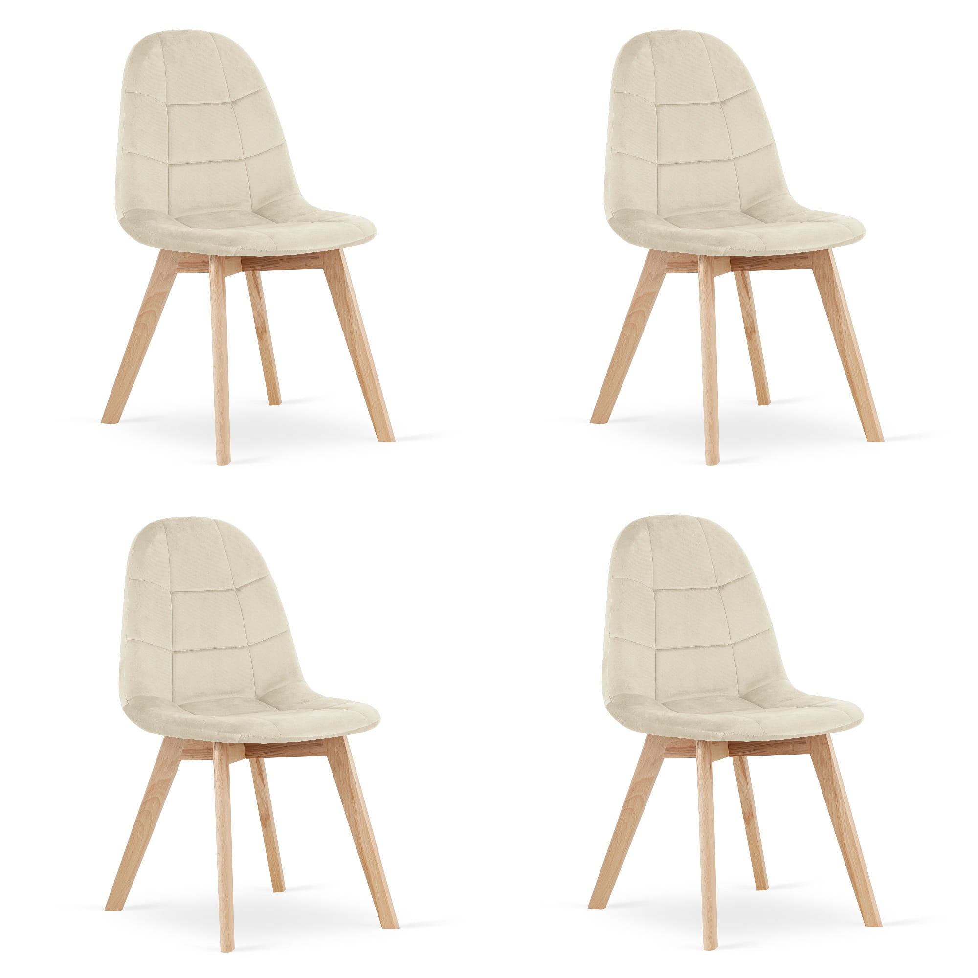 BORA-tuoli - beige sametti x 4