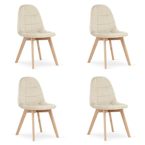 BORA-tuoli - beige sametti x 4