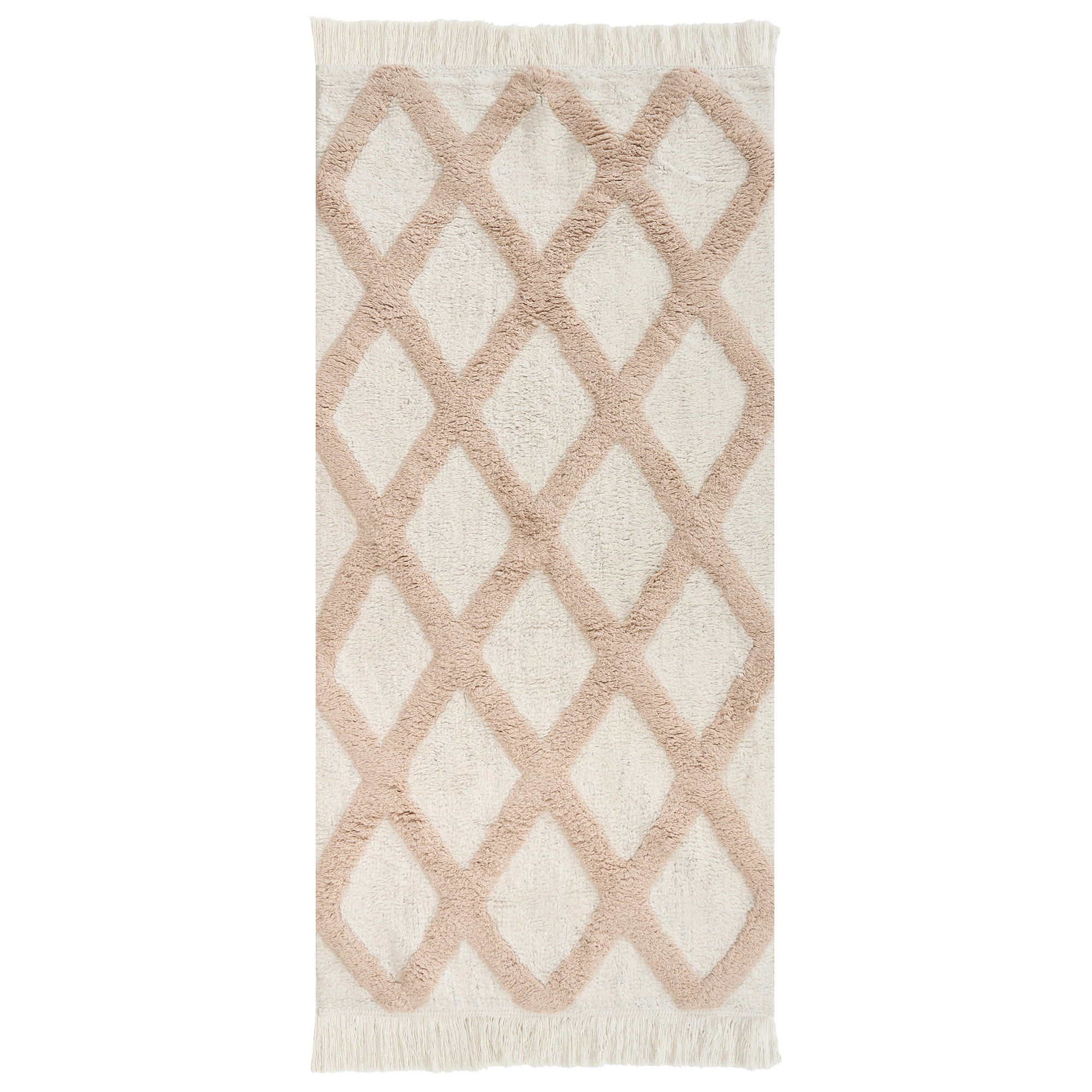 Lastenmatto PUNSARI Beige 55 x 120 cm Puuvilla