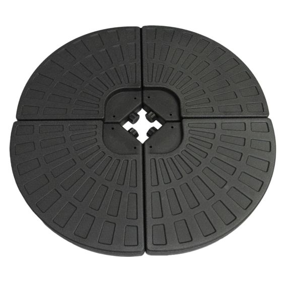 Kantava aurinkovarjon jalusta - viuhkamainen muotoilu