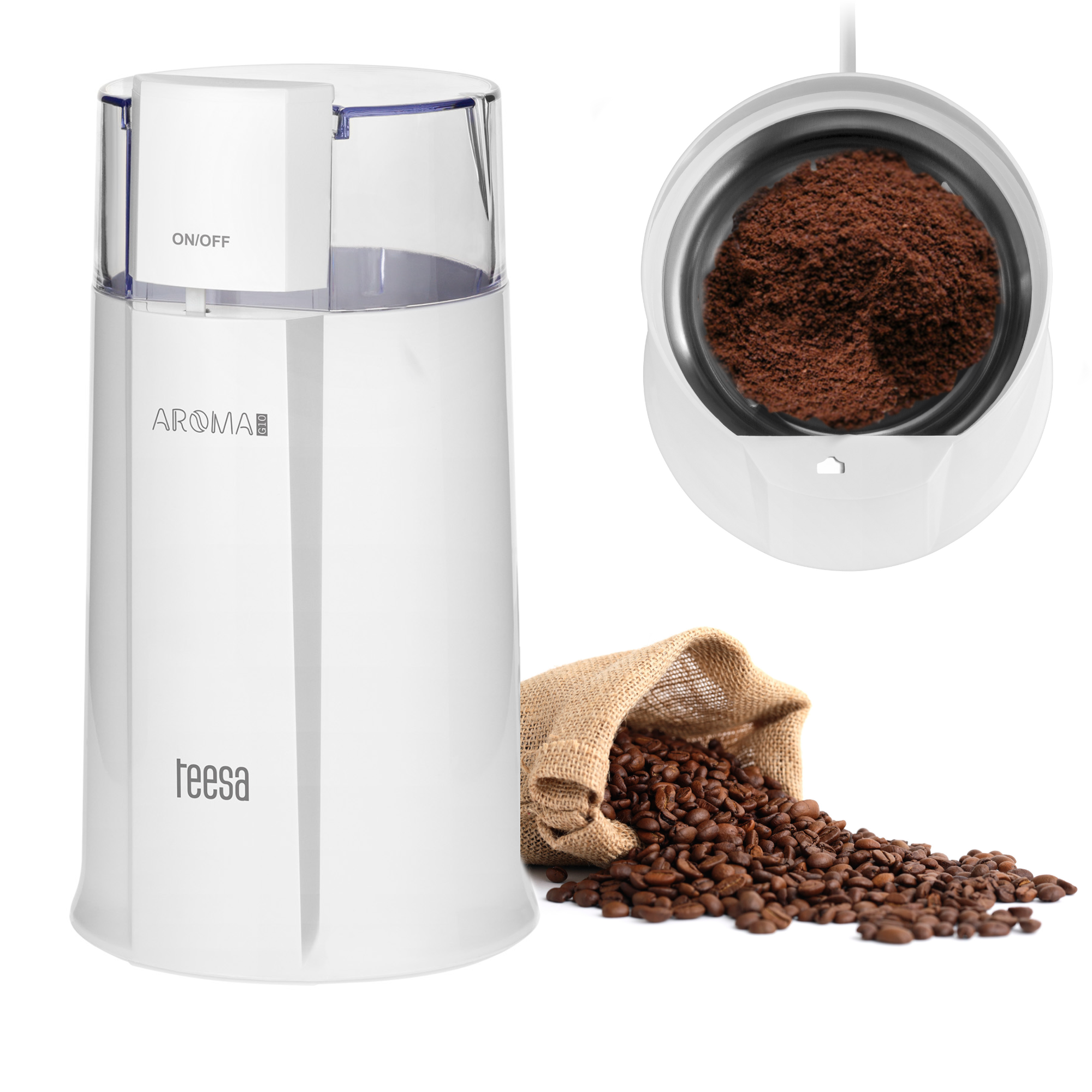 Sähköinen kahvimylly Teesa Aroma G10 160W kompakti